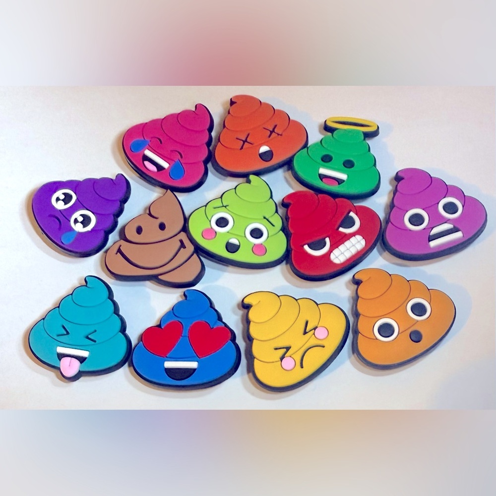 12 Funny Poop Croc Charms Shoe Charm Jibbit Disney Croc Charms